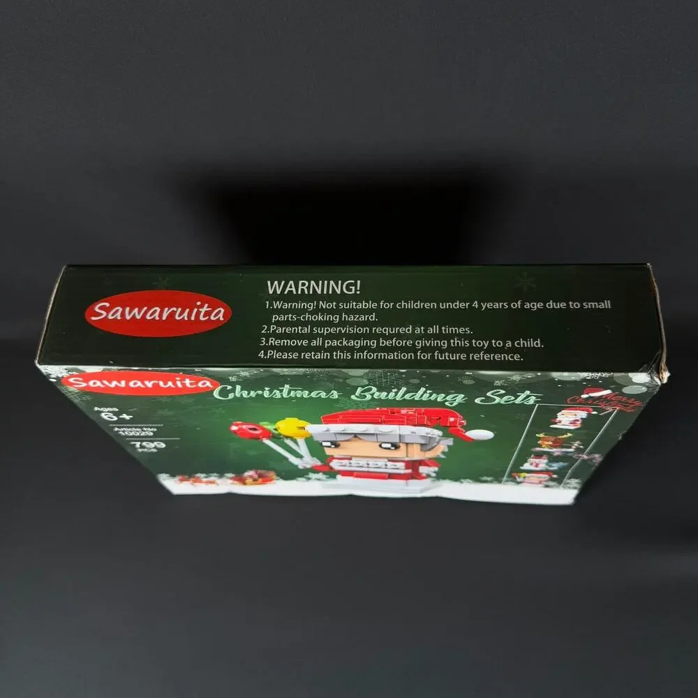 Christmas Building Sets,799Pcs Contain Christmas Mr. Mrs. Claus, Reindeer, Snowm